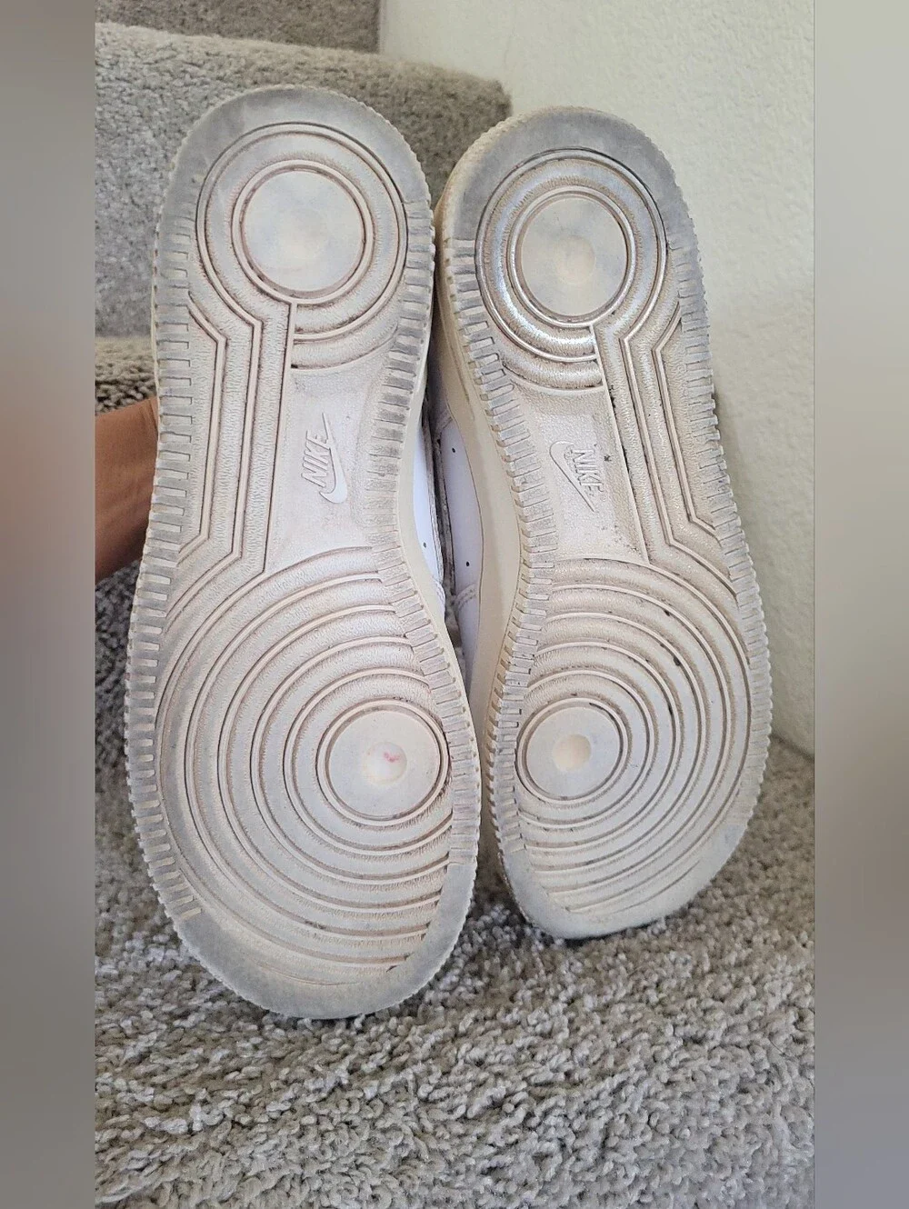 Nike  Air Force 1 '07 white leather sneakers Size 6Y